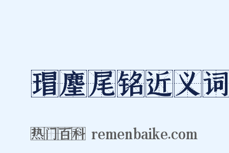 瑇瑁麈尾铭近义词是什么意思的图片